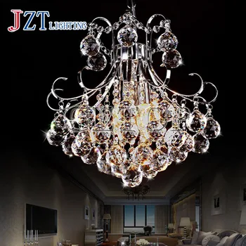 T European Rural Style Crystal Pendant Light With LED Bulbs Modern Simple Circular Sweety Porch Light For Foyer Home Restaurant