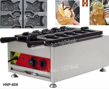 5pcs Commercial Use Non-stick 110v 220v Electric Ice Cream Fish Taiyaki Maker Machine Baker with CE Certificate