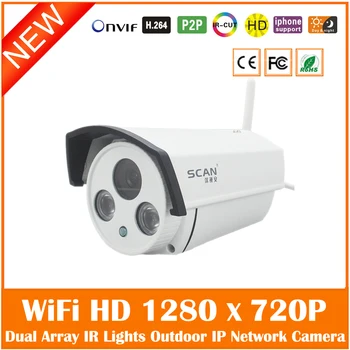 4CH 1080P H.264 NVR 4Pcs WiFi HD 1MP 1280*720P Outdoor Waterproof Bullet IP Network Camera Home Security Video Surveillance Kits