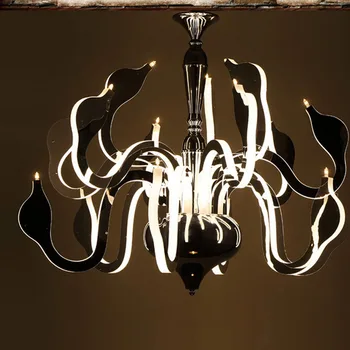 M Price Atmospheric Luxury Acrylic Swan Droplight Ed Stainless Steel Restaurant Bar Hotel Bedroom Pendant Light