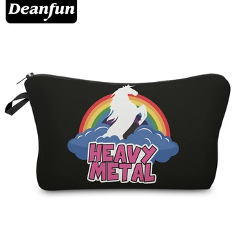 Deanfun Women Unicorn Cosmetic Bags 3D Printed Rainbow Necessaries for Makeup Organizer with Zipper 50937