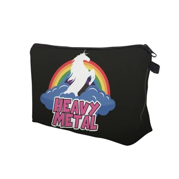 Deanfun Women Unicorn Cosmetic Bags 3D Printed Rainbow Necessaries for Makeup Organizer with Zipper 50937