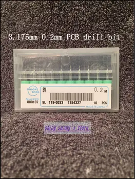 10pcs/Lot 0.2mm Carbide Micro Drill Bits,PCB Print Circuit Board Drill Bits, CNC PCB Dremel