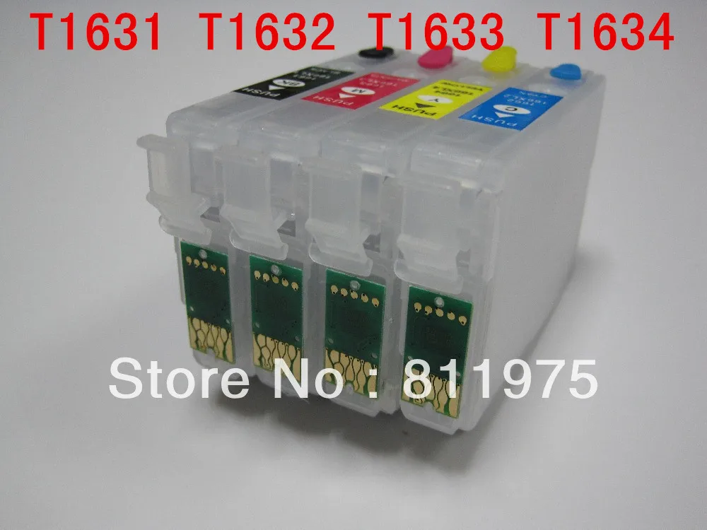 For epsonT1621-T1624 /T1631 -T1634Refillable ink cartridge For EPSON Workforce WF-2530WF/WF-2540WF printers