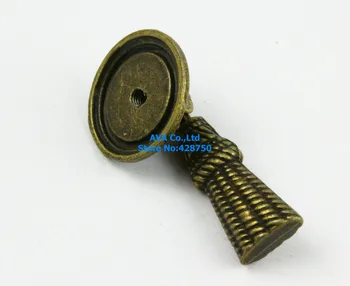15 Pieces Antique Brass Furniture Handle Cabinet Knob Jewelry Box Handle Knob Drawer Pull / 28x54mm