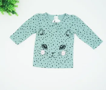 Baby girl clothes 2017 Spring/autumn infant clothes cotton kids clothes kitten Long sleeve T-shirt+pants 2pc baby clothing sets