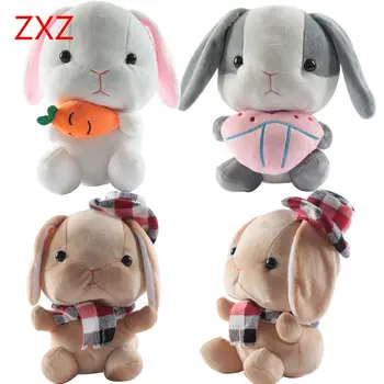1pcs Stuffed Animal Rabbit Model Soothing Obedient Toy Cartoon Bunny Sleeping Comfort Doll Gift Pillow Decoration Toy For Child
