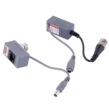 New Hot 1 Pair BNC CCTV RJ45 Balun Video Power CAT5/5E/6 Transceiver Cable Wholesale