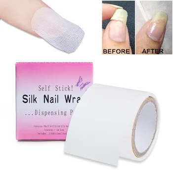New Roll Silk Fiberglass Nail Wrap Sticker Self Stick Reinforces Nail UV Gel Extension Nail Art Tips HB88