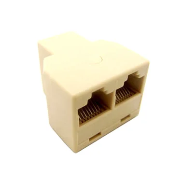 High RJ45 Ethernet Cable LAN Port 1 to 2 Socket Splitter RJ45 Splitter Connector CAT5 LAN Ethernet Splitter Adapter 8P8C Network