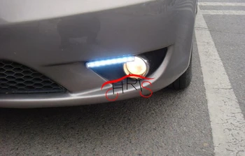 2x Car Light 8 LED DRL Fog Driving Daytime Running LED White Head Lamp