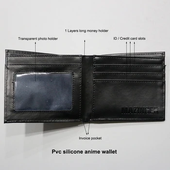 MAZINGER Z Cartoon Anime Wallets Women Wallets Leather Purse Wholesale Short Slim Bifold Photo Coin bolso Invoice Pocket 3 Card
