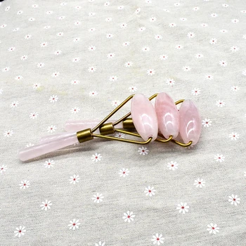 Rose Quartz Roller Slimming Face Massage 145x55mm Gua Sha Scraping Tool Pink Facial Back Relax Body SPA Massage & Relaxation