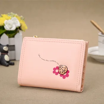 2017 New Ladies Purse PU Leather Women's Plaid Short Design Zipper Wallet Small Handbag Card Holder Bag 6 Color