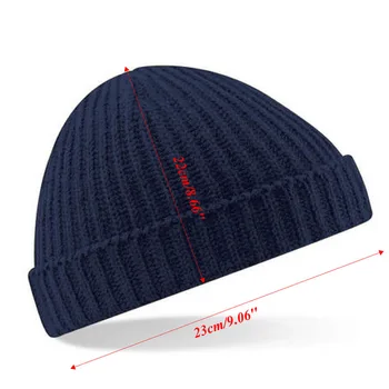 Winter Casual Cotton Knit Hats For Women Men Baggy Beanie Hat Crochet Slouchy Cap Warm