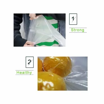100 Pieces/lot 15*20 CM Food Bags for Sealing Machine Keep Food Fresher Grain Storage Bag for Vacuum Sealer Packer Machine PE