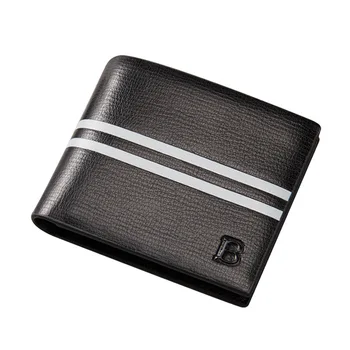2017 New Men's Short wallet multi-pockets For Cards Male Wallet Purse Striped Simple Design Brand Wallets Wholesale