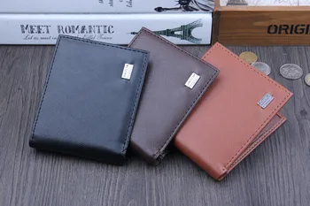 Wallet men luxury brand wallets Bifold Business casual Leather Wallet ID Credit Card Holder purse for coins Pockets
