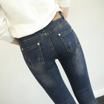 HIBAY Womens Slim Jeans Skinny Mid Waist Jeans Denim Pencil Pants Stretch Jeans Pants 2017