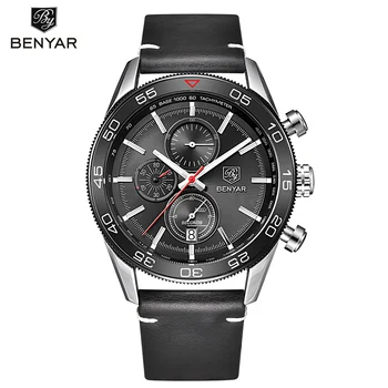 Luxury Brand BENYAR Waterproof Men's Watches Full Steel Quartz Analog Army Military Sport Watch Clock Male Relogio Masculino