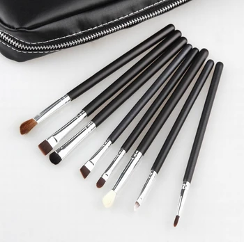 Professional Cosmetics Makeup Brush Set 12Pcs Brushes Cosmetic Kit Leather Bag Pouch Brand Make UP Tool