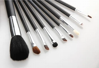 Professional Cosmetics Makeup Brush Set 12Pcs Brushes Cosmetic Kit Leather Bag Pouch Brand Make UP Tool
