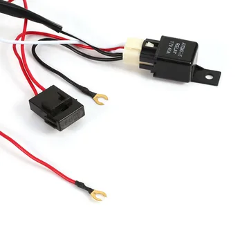 Promotion! 1*Wiring Harness+1* LED Switch +5 x Connectors Rocker Switch 40A Relay Fuse