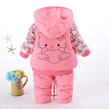Retail baby girl clothes newborn autumn & winter toddler infant baby girls suit fashion cartoon long sleeve clothing set