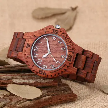 Newest wood watch mens watches top brand famous quartz wrist watch wooden band of wooden clock man casual with gift box 2017