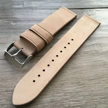 New leather hand leather leather strap 18MM 20MM 22MM brown black blue men and women business casual leather strap