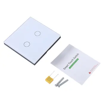 Smart Touch Light Switch Proximity Home Light Switch 1 Way 2/3 Gang 110~240V Wall Glass Panel Touch Sensor Switch Black White
