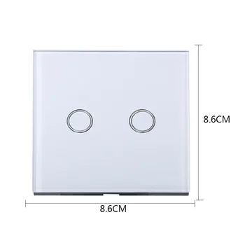 Smart Touch Light Switch Proximity Home Light Switch 1 Way 2/3 Gang 110~240V Wall Glass Panel Touch Sensor Switch Black White