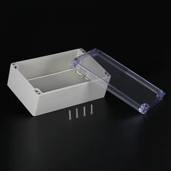 1 piece/lot) 200*120*75mm Clear ABS Plastic IP65 Waterproof Enclosure PVC Junction Box Electronic Project Instrument Case