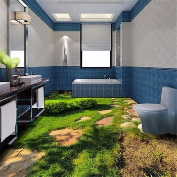 Beibehang papel de parede custom ground waterproof stereo stickers 3D floor tiles stickers flooring garden wallpaper mural