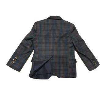 6-15Years Boy Plaid Formal Suits Jacket Vest and Trouser 3PCS Autumn Clothing sets for Kids Wedding Tuxedos