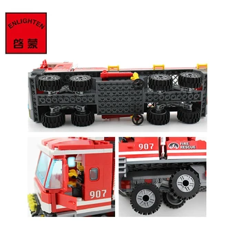 Enlighten Fire Rescue Fire Boat Building Blocks Sets Construction Educational Bricks Toys for Children Compatible