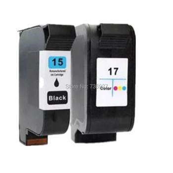 1 Set Remanufactured Ink Cartridge For HP15 HP17 HP 15 17 For HP PSC Series 500xi 720 750 760 920 950 printer