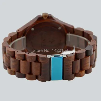 2016 Mens Wooden Watch Bewell Wood Wristwatch with Date in Stock