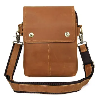 MVA Genuine Leather Bag Vintage New Style Men Bags Crossbody Bags Men's Shoulder Bag Messenger Small Flap Casual Handbags 1006