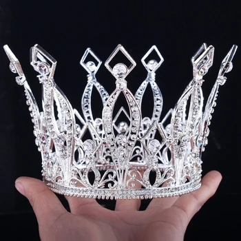 Headwear Wedding Hair Accessories Clips Romantic Crystal Pearl Tiara Crowns Rhinestone Tiara Bridal Crown Bride Hairwear