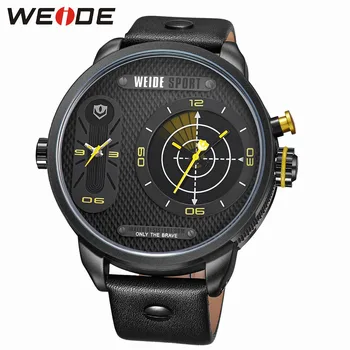 WEIDE MIlitary Army Japan Quartz Watch Leather Strap Casual Clock Masculino Relogio Gift Waterproof / WH3409