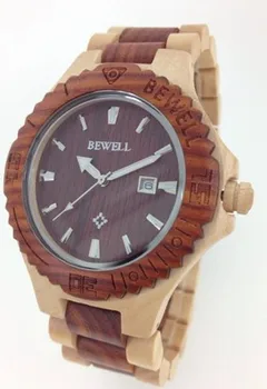 Relojes Luxury Brand Bewell Wood Wristwatch Men's Wood Watch