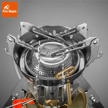Fire Maple Upgraded Super Power Portable Camping Outdoors One-Piece Gas Stove Stainless Steel Cooking Stove FMS-108