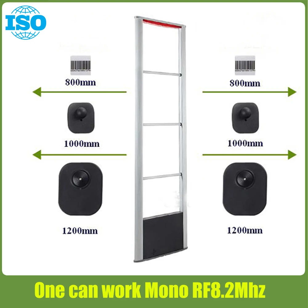 Mono RF8.2Mhz eas security system for clothing store sholifting prevention no connection cable needed easier install