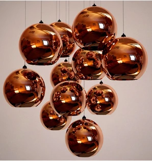 35 cm in diameter plating glass ball chandelier restaurant hotel bar KTV corridor ball pendant lamp