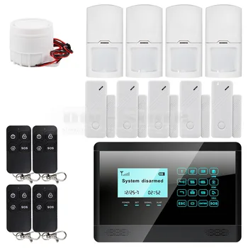 DIYSECUR GSM SMS Home House Security Inturder Alarm System + 5 Door Sensor + 4 Motion Sensor + 4 Remote Controller