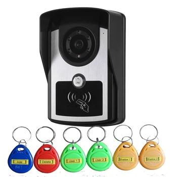 7 Inch Wired Intercom Video Door Phone 2v1 Rain-proof  ID Card Access Control System