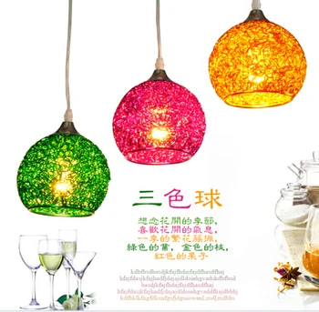 Pastoral cozy restaurant lights chandelier fashion creative dining room lights aluminum three single head lamps