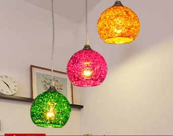 Pastoral cozy restaurant lights chandelier fashion creative dining room lights aluminum three single head lamps