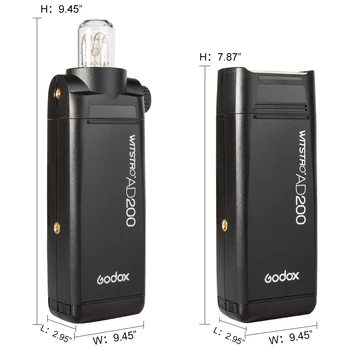 Godox Pocket Flash AD200 TTL 2.4G Wireless X system HSS 1/8000s Double head with 2900mAh Lithium battery pack Flash